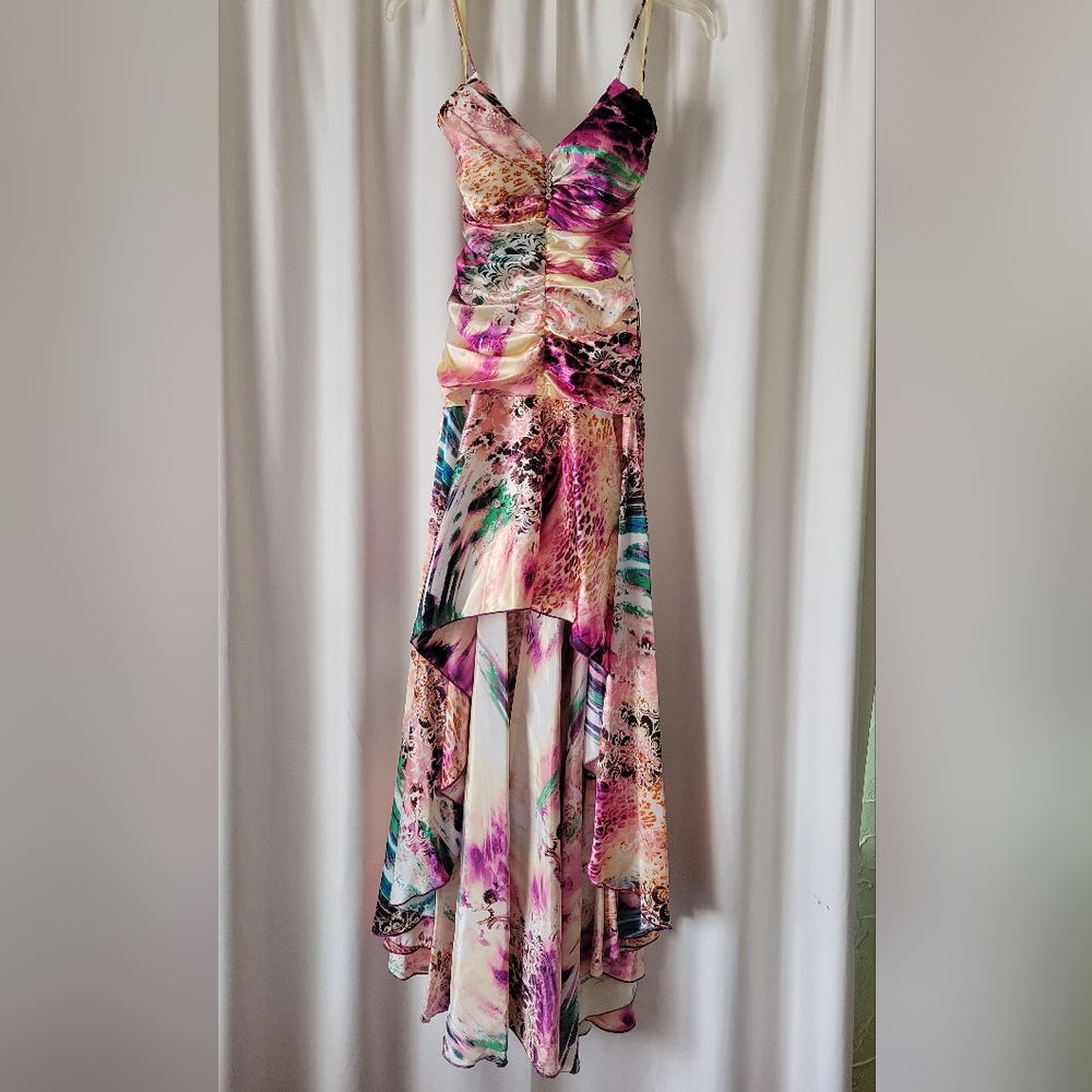 Multicolor Satin B. Smart Prom Dress NWT Size 5/6